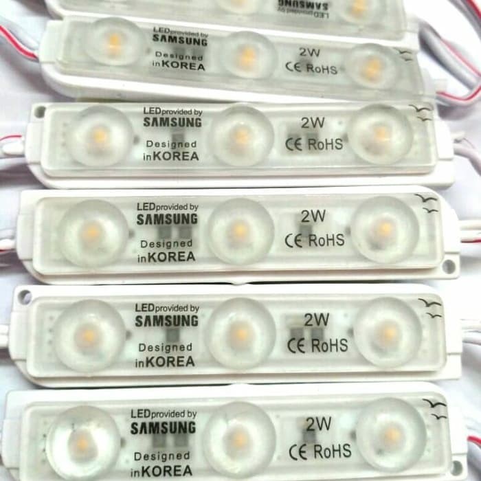 Lampu Led Samsung Modul 5730 SMD 12v DC 3 Mata 12 v volt Module Putih