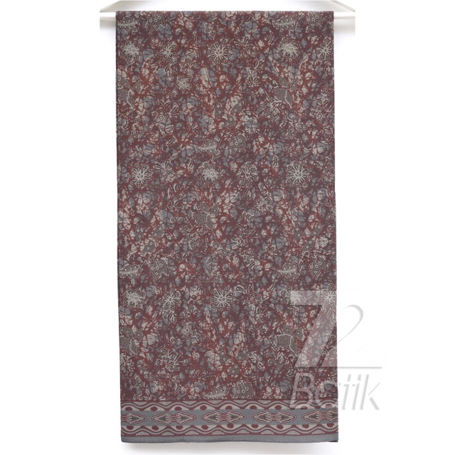 KAIN BATIK KATUN Premium Motif Burung Warna Abu Grey Gray 729089 Cap 72 Jarik Jarit Samping Kebat Panjang Batik Katun Modern Premium Bahan Seragam Batik Pernikahan Kantor Keluarga Murah Kamen Jadi Batik Bali Lembaran