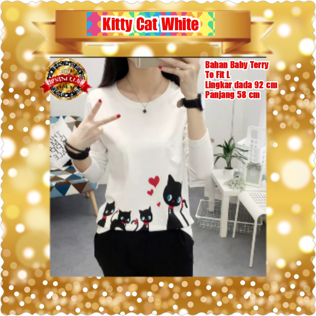 KITTY CAT / GREY / WHITE / BLACK / TERPOPULER TERLARIS TERMURAH