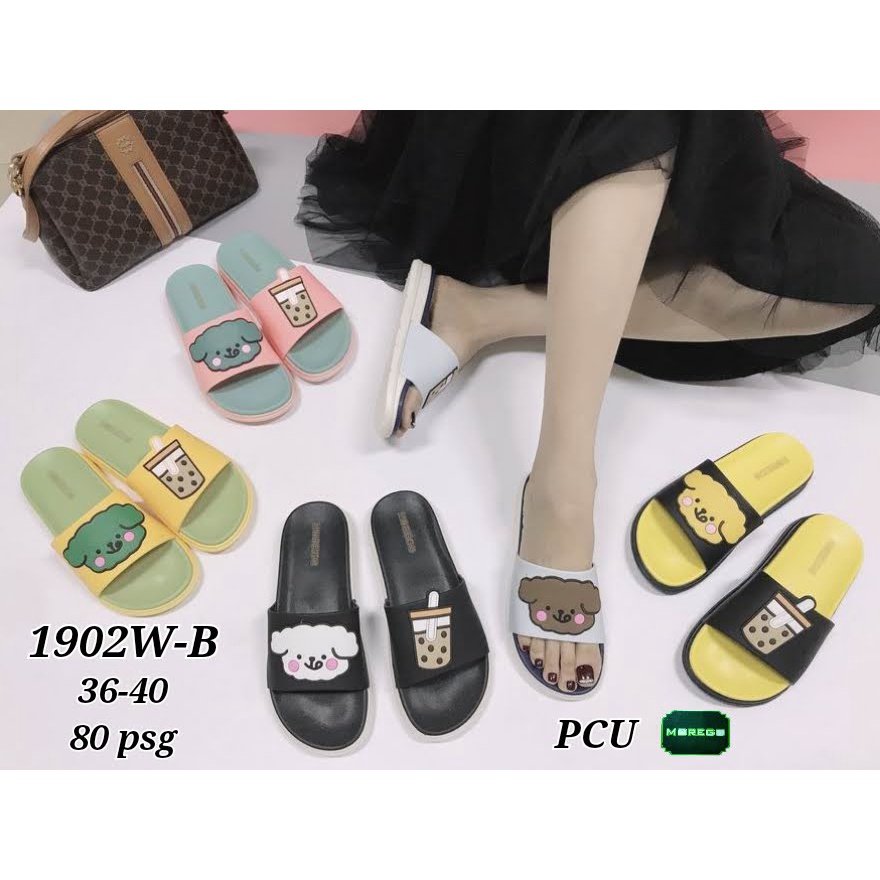 Sandal Slop Motif BOBA Timbul BEST SELLER Morego 1902W-B ( KNS )