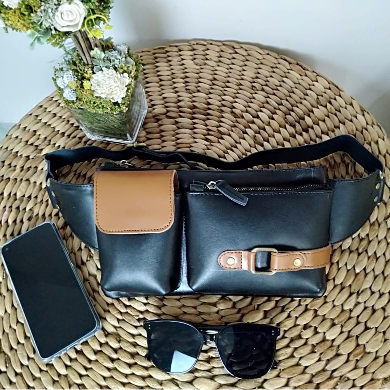 Tas Selempang Kulit Pria | Waistbag Sapi Asli Premium Khas Garut