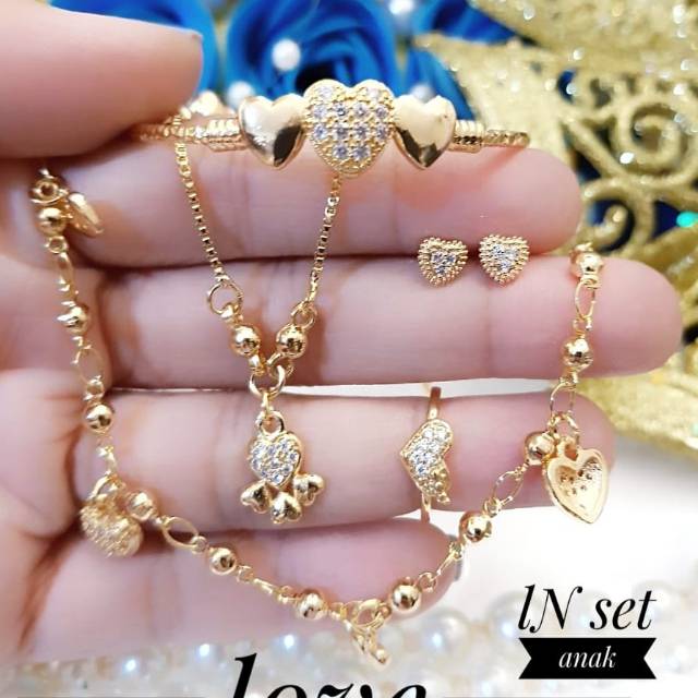 Xuping set perhiasan anak lapis emas 18k 2936j