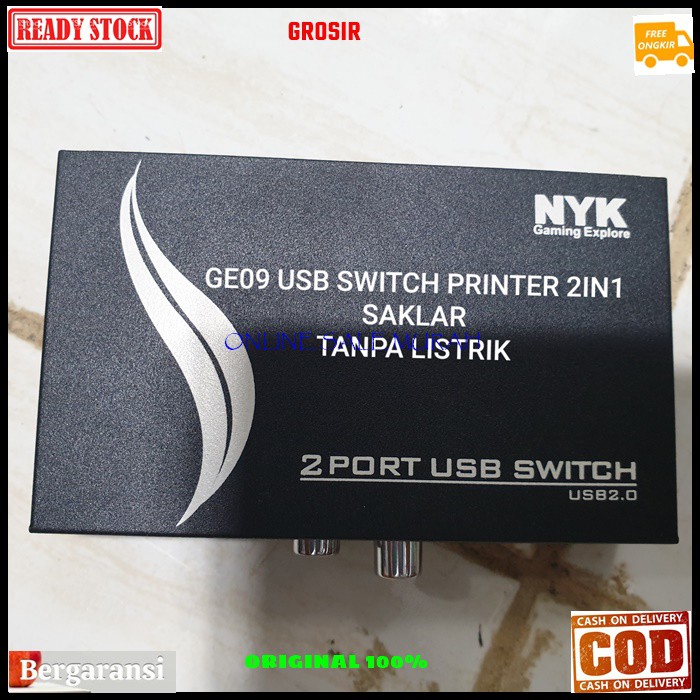 G09 Pembagi printer 2in1 usb print 2port original cpu pc laptop manual switch tanpa listrik sharing join switching saklar G09  Tidak pakai listrik hanya saklar  2 komputer pakai 1 PRINTER  GAMPANG PAKAI NYA  USB SWITCH / MANUAL SWITCH PRINTER ini biasa di