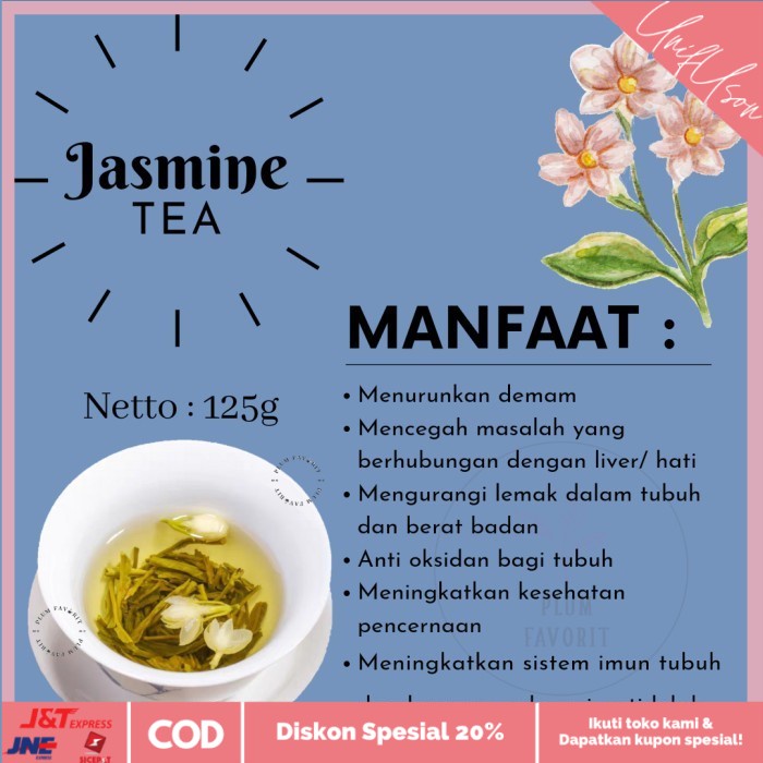 

⭐COD⭐ Teh Melati / Jasmine + Daun Teh