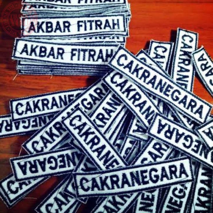 

↙ bordir nama,bet nama, nametag,papan nama siswa ㄷ Terbaru Nama Dada Bordir