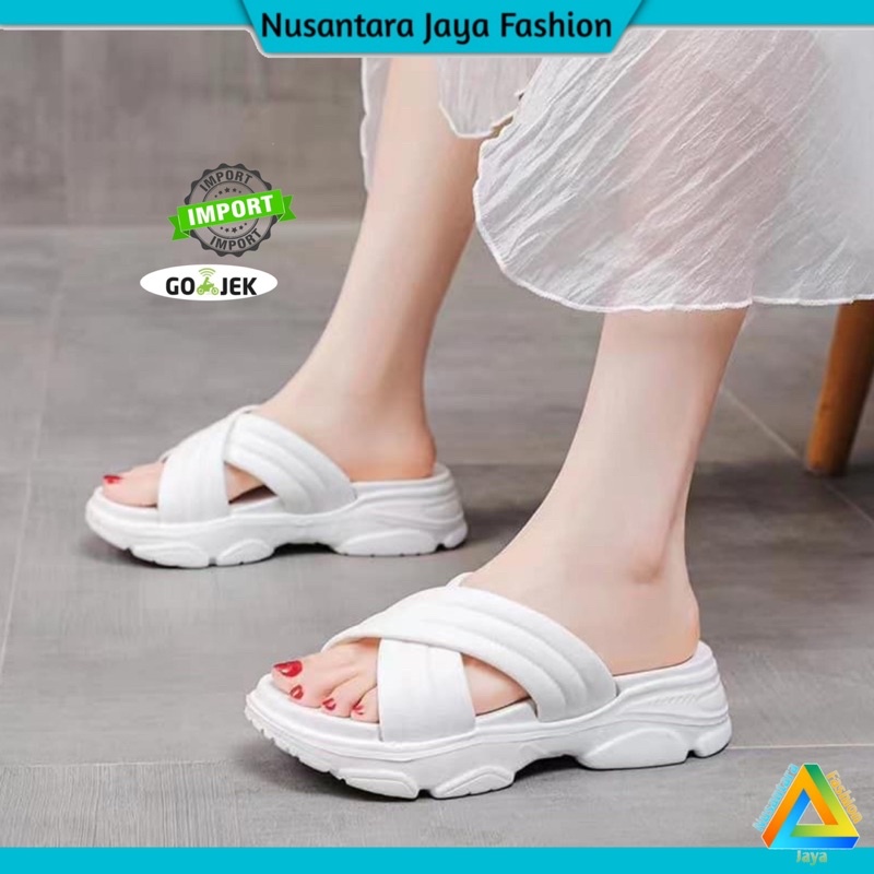 Sandal Wedges Wanita OLYMPIC Tali Silang Kekinian Balance 2201 K6