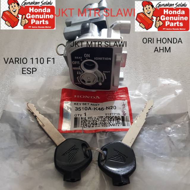 3510A-K46-N20 kunci kontak assy key set assy vario 110 f1 esp ori honda ahm asli honda