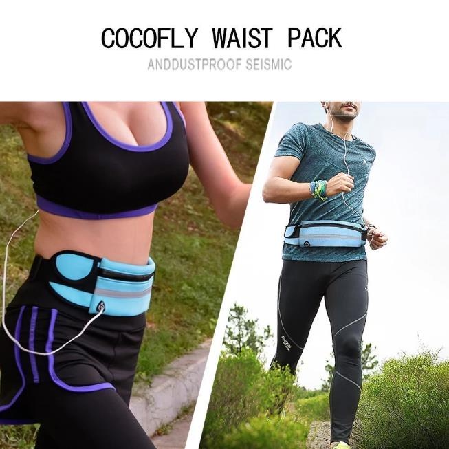 Tas Pinggang Olahraga Waist Bag Sport Running Belt Sabuk Lari Jogging Sepeda GYM Waterproof Headset