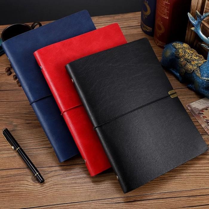 

Notebook / Triple W 4In1 Premium Leather Note Book Buku Kerja Catatan Agenda A5 - Merah