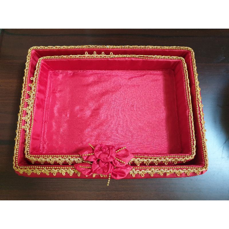 

Kotak sangjit merah pita 1 set