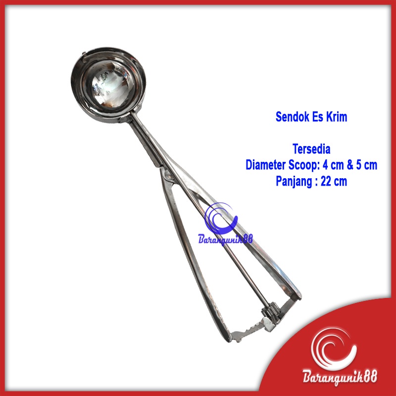 Sendok Es Krim Ice Cream Scoop Stainless Steel Serbaguna