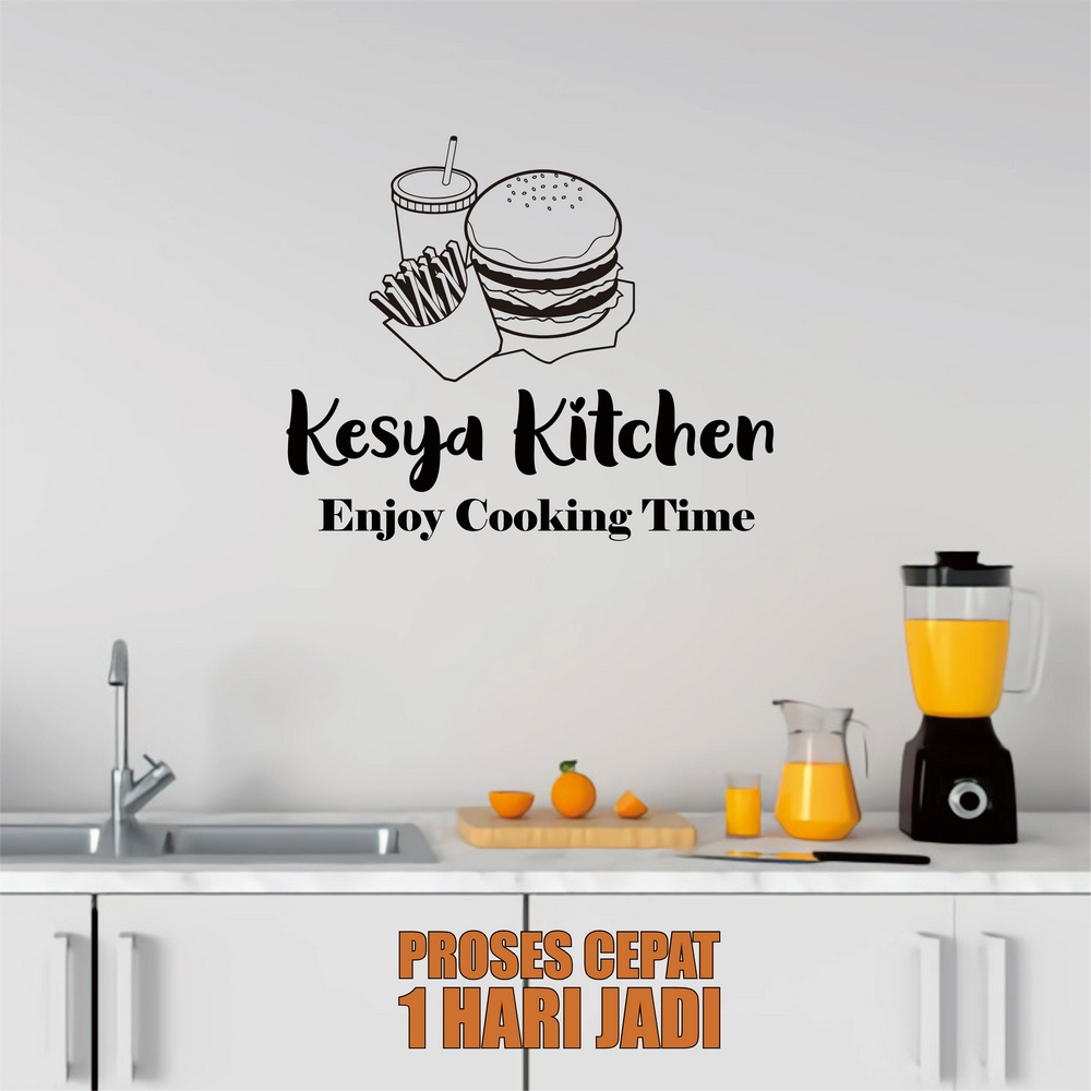 Stiker Sticker Dinding Kitchen/Dapur Custom Cutting Stiker Vinyl Kaca Tembok Keramik 13