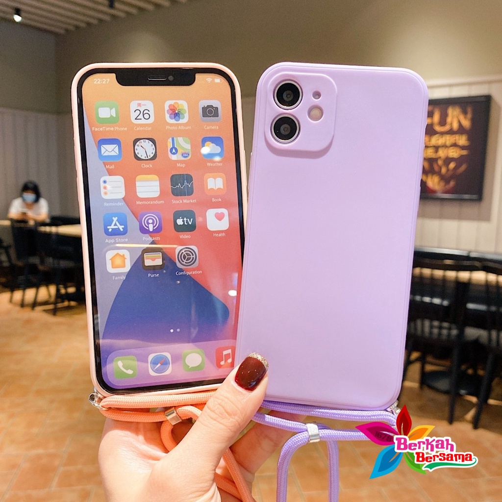 SOFTCASE SLINGCASE TALI LANYARD MACARON PELINDUNG KAMERA XIAOMI REDMI 9A 9C 9 9 PRIME NOTE 5 5A PRO PRIME K40 PRO POCO F3 BB6381