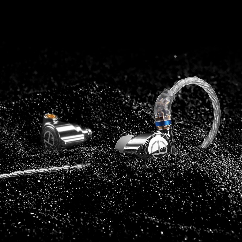 Trn TA1 Headset In-Ear HIFI Bahan Metal Lapis Silver Dengan Kabel MMCX M10 V90 VX BA5 ST1