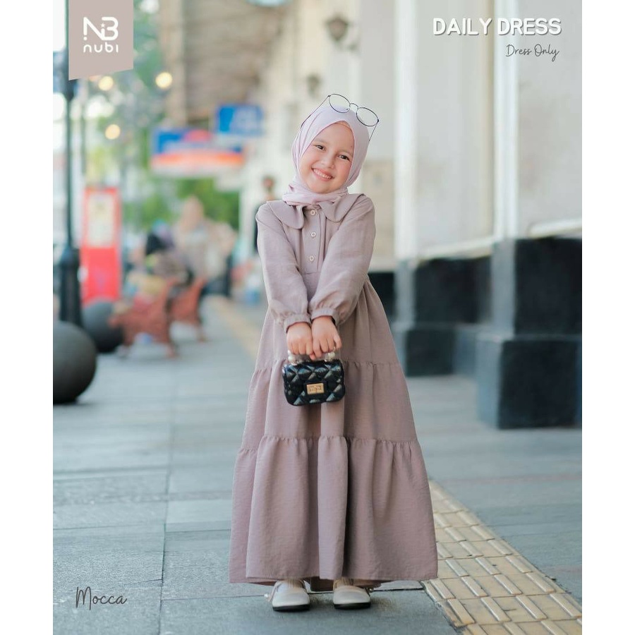 Gamis Anak Daily Dress Antisetrika Adem Tebal Nubintang (Dress only)