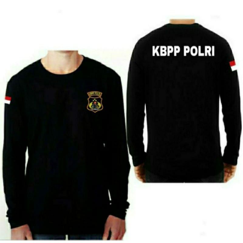 KAOS LENGAN PANJANG KBPP POLRI LOGO DEPAN BELAKANG