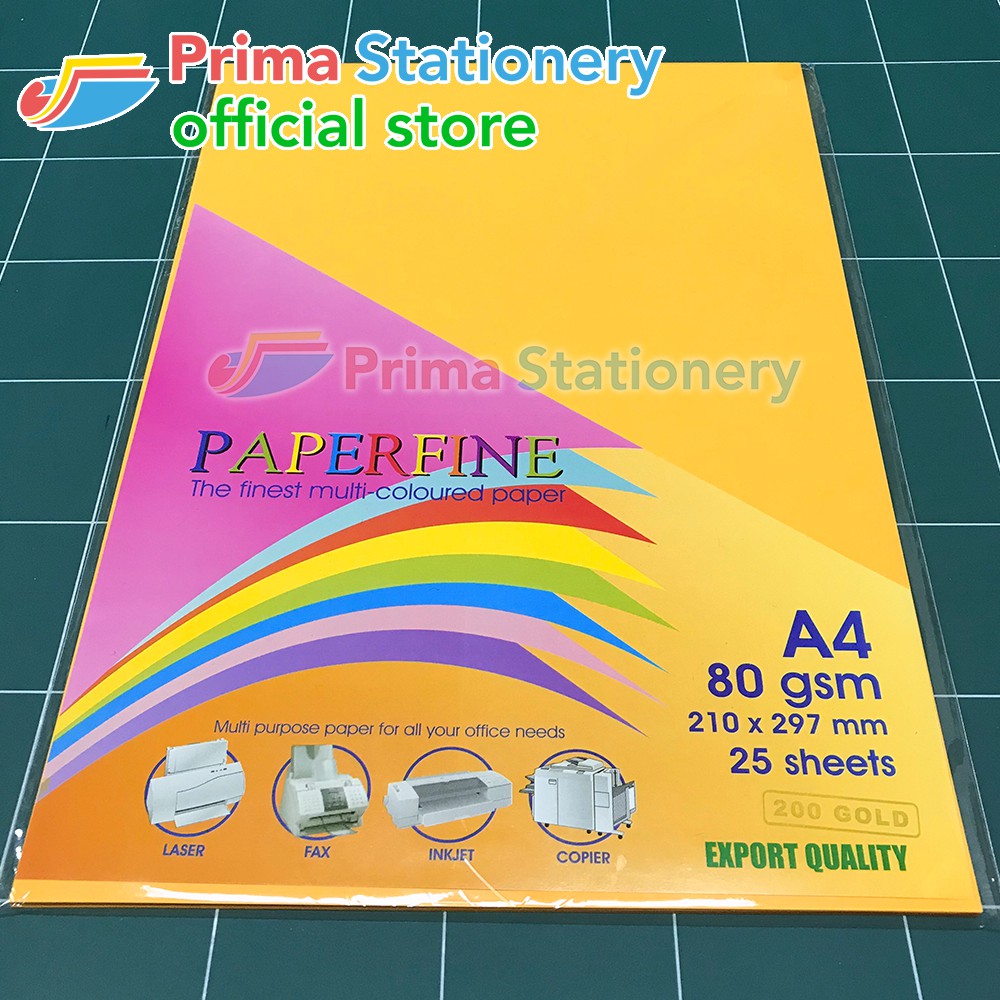 

Paperfine Kertas HVS Warna A4 Gold Sinar Spectra IT 200