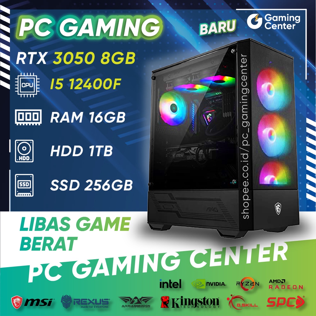 Jual Pc Gaming Intel Core I F Vga Rtx Gb Ram Gb Hdd Tb Pc Rakitan Gaming Berat