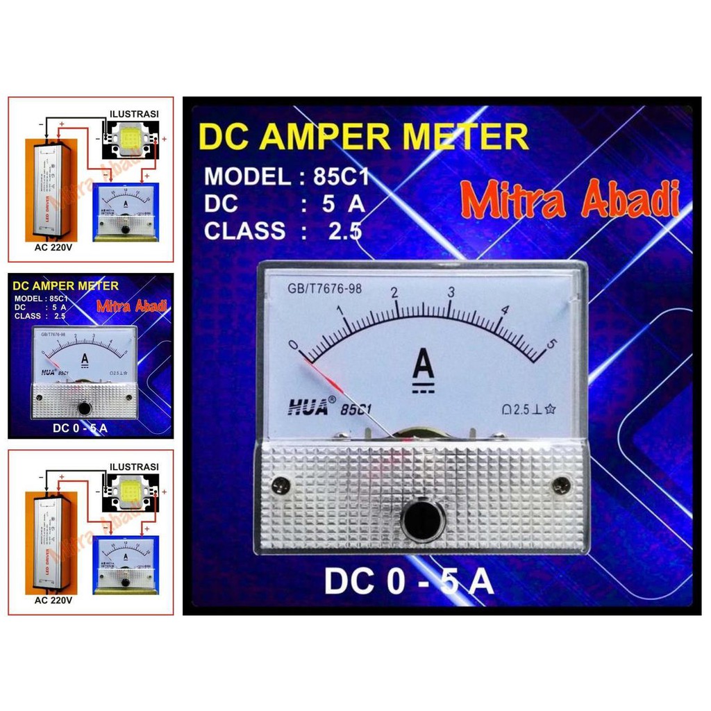 amperemeter analog dc 5a/5000 ma