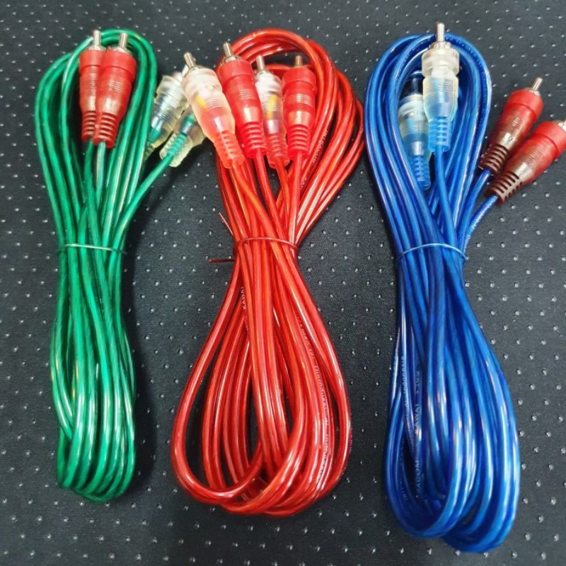 Kabel audio 2-2 2.5mtr, kabel jack rca 2 ke jack rca 2.5mtr transparan