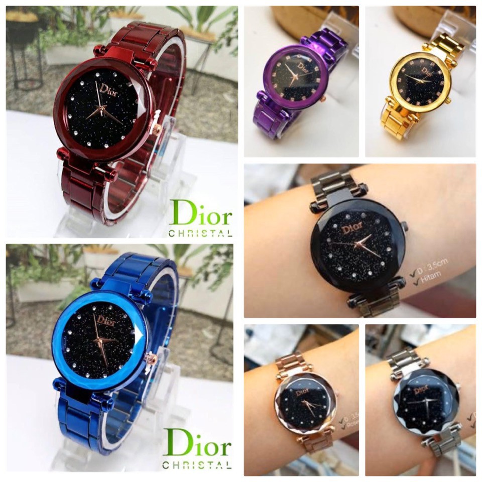 JAM TANGAN WANITA MURAH DR RANTAI KRISTAL MDL MAGNET ARLOJI GROSIR / DR032