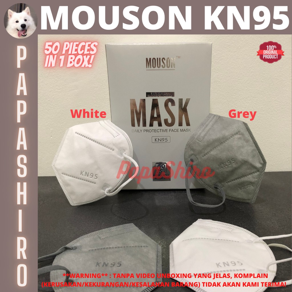 Masker KN95 Mouson Emboss 5ply Original