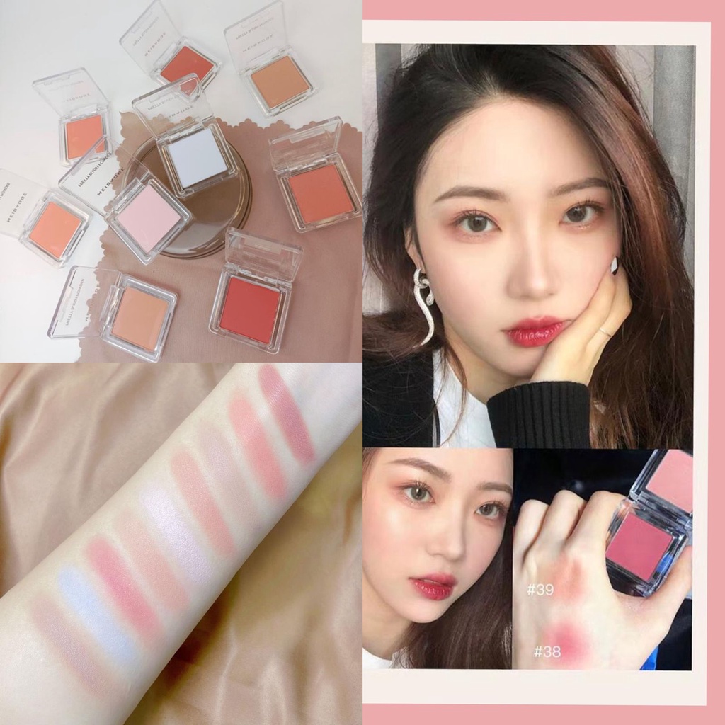 Blush on 1 Kombinasi Warna High Impact Long wear Creamy Blendable Texture 9 shades