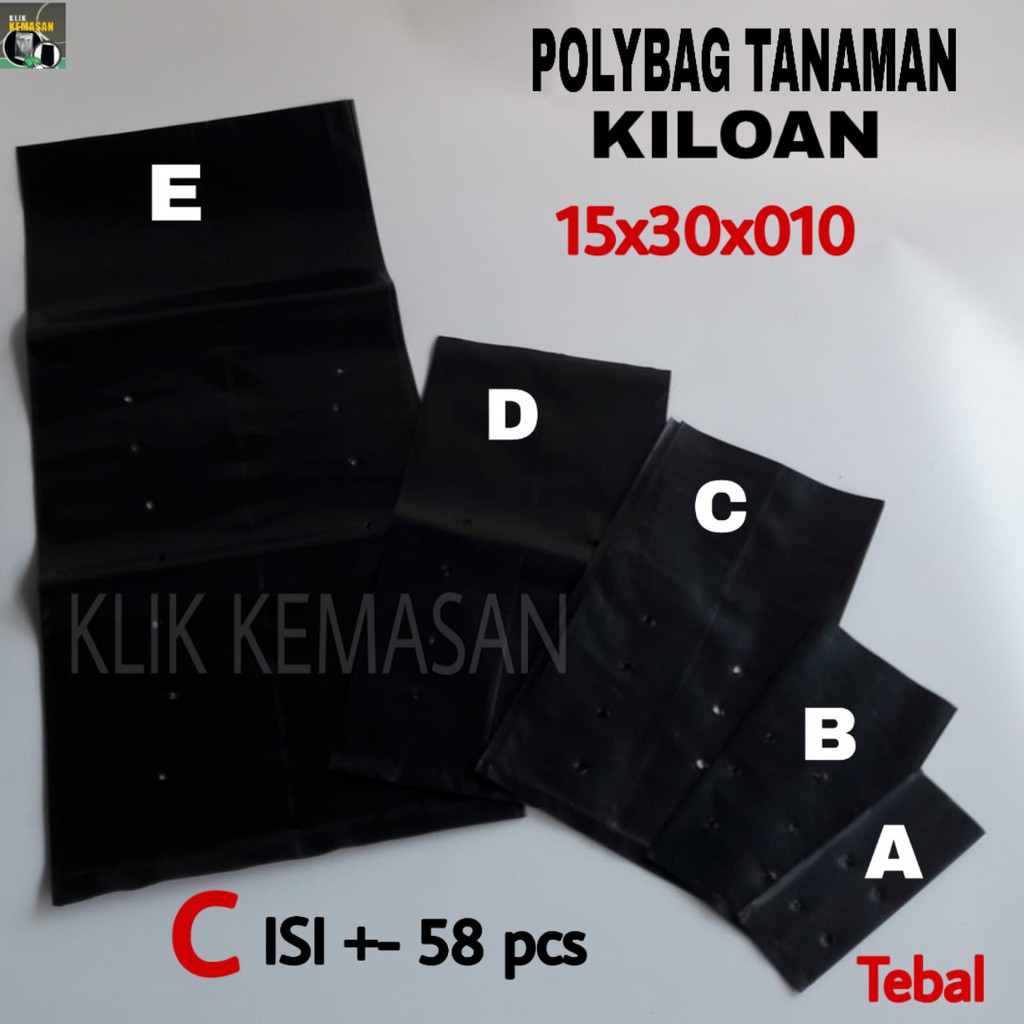 POLYBAG TANAMAN 15X15X30X010 KILOAN/POLYBAG KILOAN PLASTIK POLIBAG