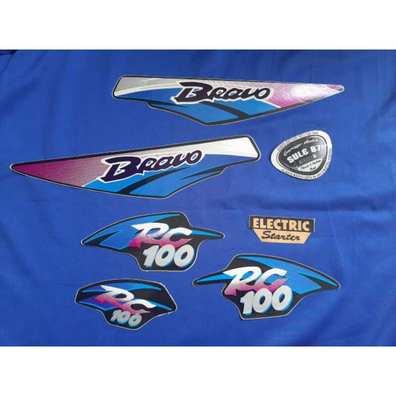 Stiker body suzuki rc100 bravo