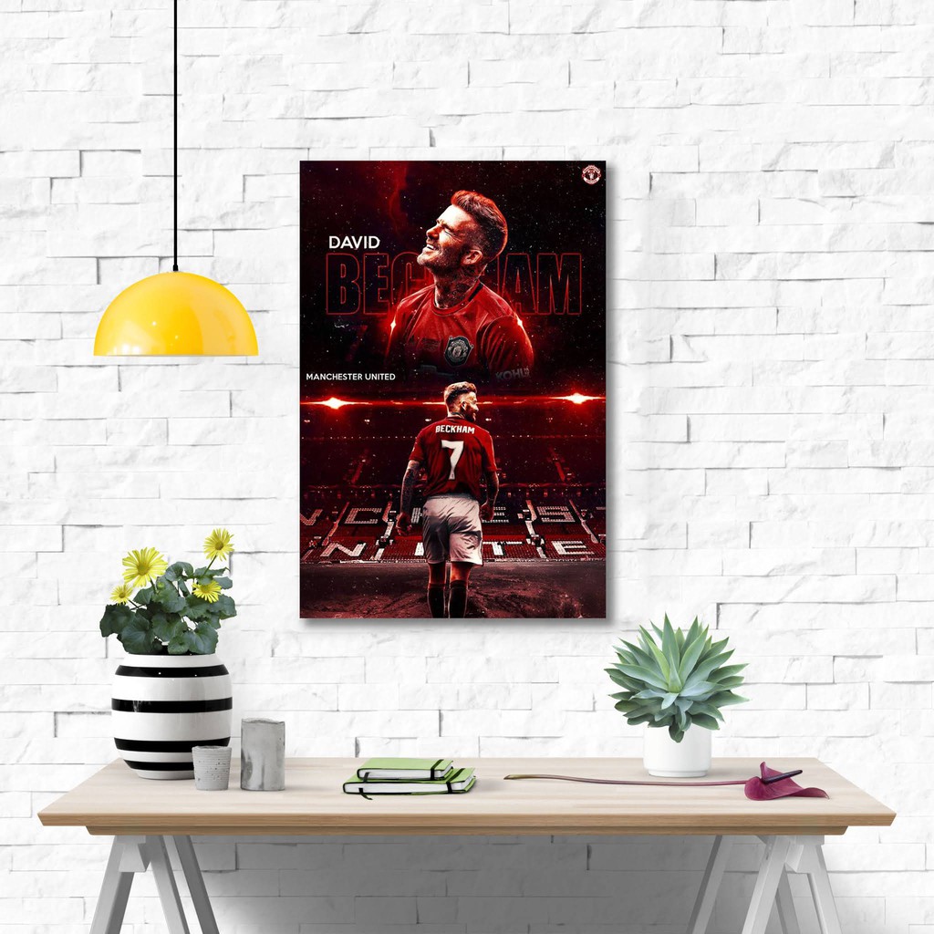 Poster kayu hiasan dinding - David Beckham Wallpaper