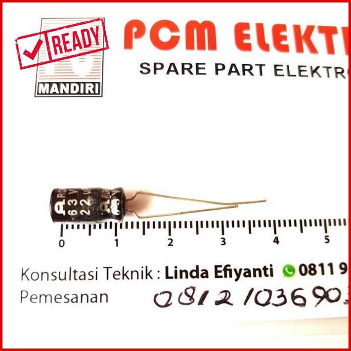Capasitor Kapasitor Elco 22Uf 63V 22 Mikro 63Volt Pcmel29 Dijamin