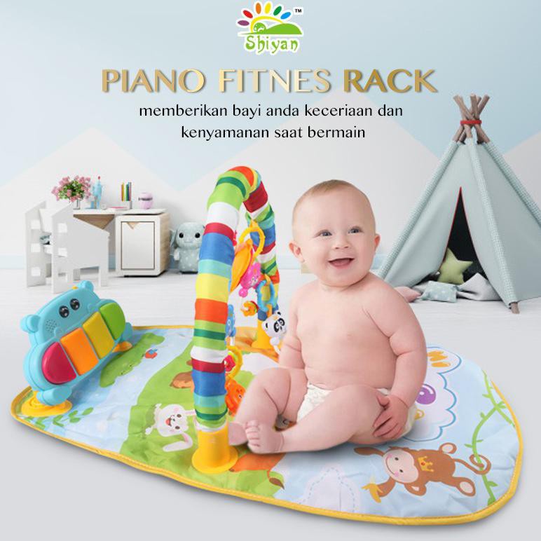 Baby Gym Playmate Alas Matras Mainan Bayi Set Music Piano Playgym