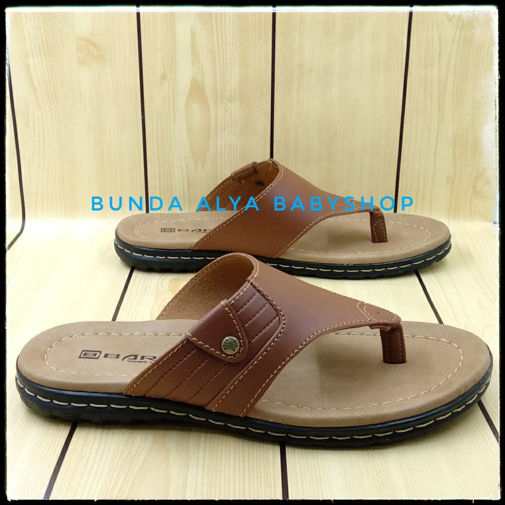 Sandal Pria Jepit Casual Ukuran 39 - 43 Simple Elegant - Sendal Jepit Cowok Polos COKLAT Semi Formal