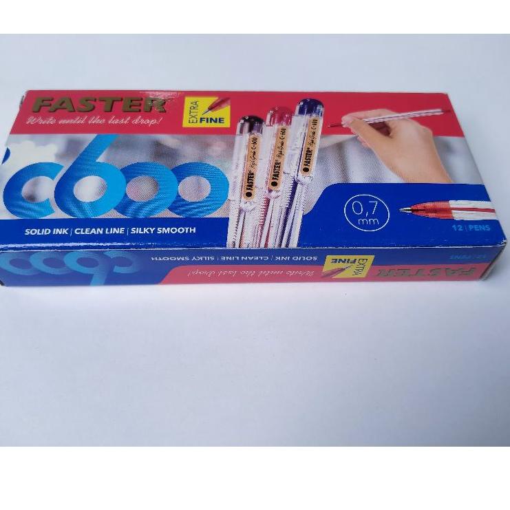 

Recomended.. pulpen bolpoin bolpoint faster extra fine c600 0,7 mm warna hitam