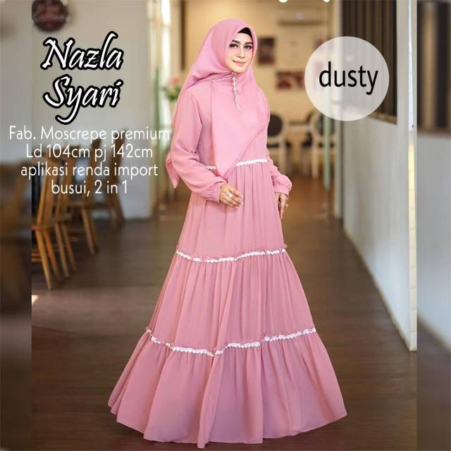 JY NAZLA SYARI / GAMIS PANJANG WANITA / FASHION SYARI TERMURAH