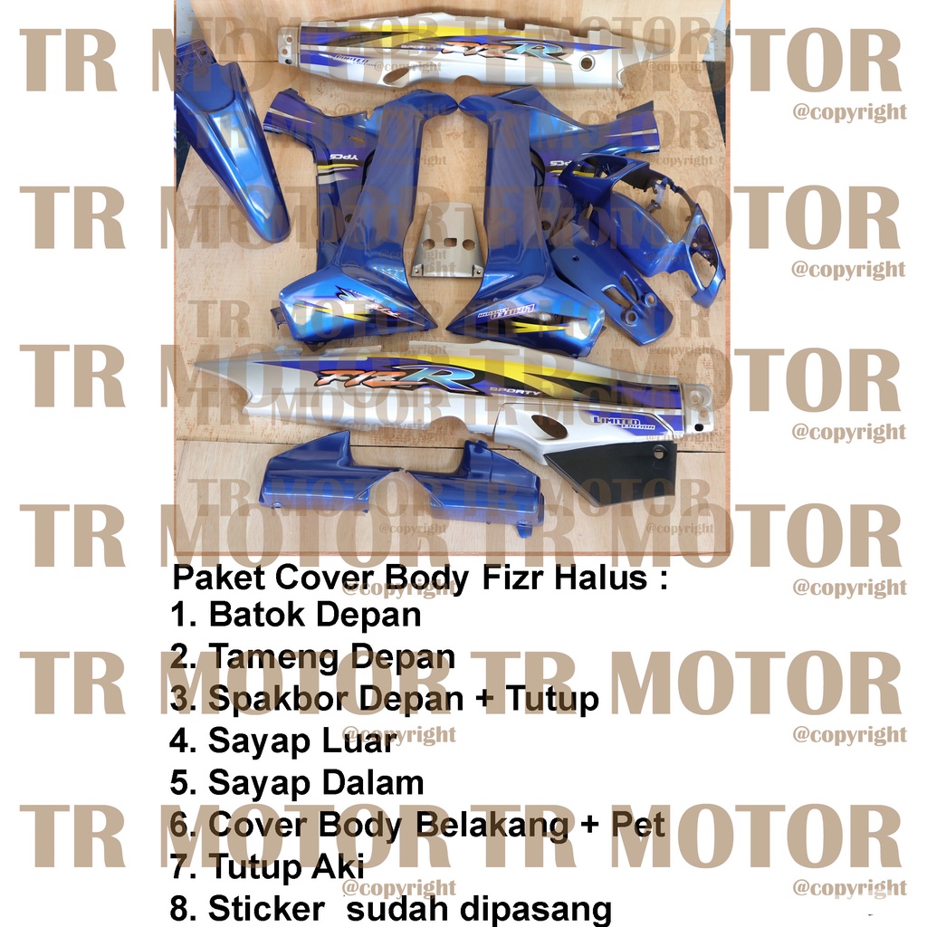 Cover Body Fizr F1zr Limited Edition Biru Tua Full Set Halus Cover Bodi Yamaha Fiz r