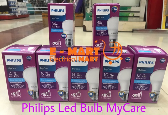 LAMPU LED PHILIPS 3W 4W 5W 6W 7W 8W 9W 10W 11W 12W BULB (GROSIR) LED ESS MYCARE PUTIH KUNING