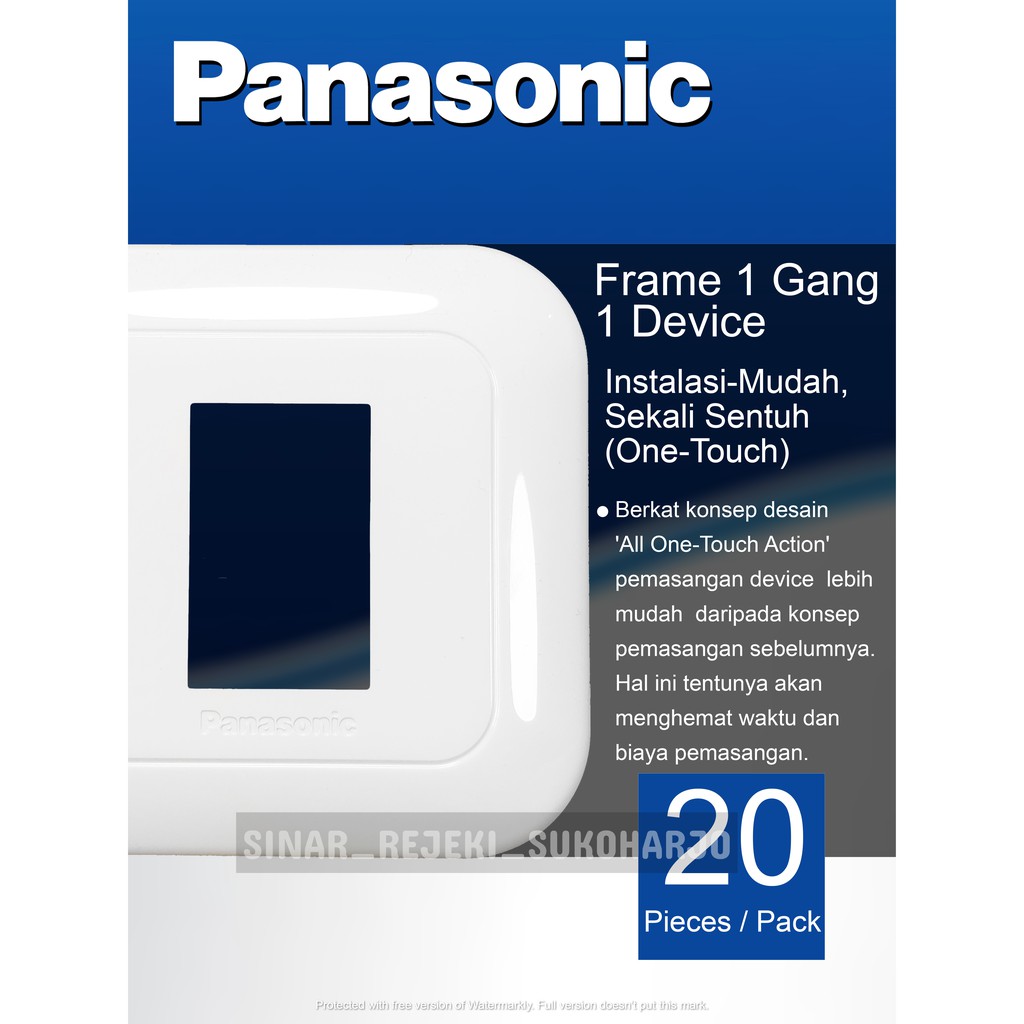 Panasonic Frame Kosong Untuk Saklar Engkel 1 Gang 1 Device