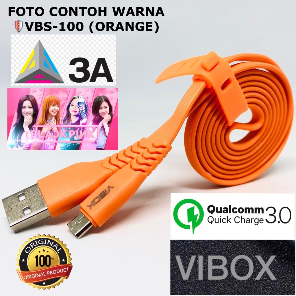 KABEL DATA MICRO VGEN MANGGA DUA VCMC5 / KABEL DATA VIBOX 3A MICRO USB ORIGINAL VIBOX