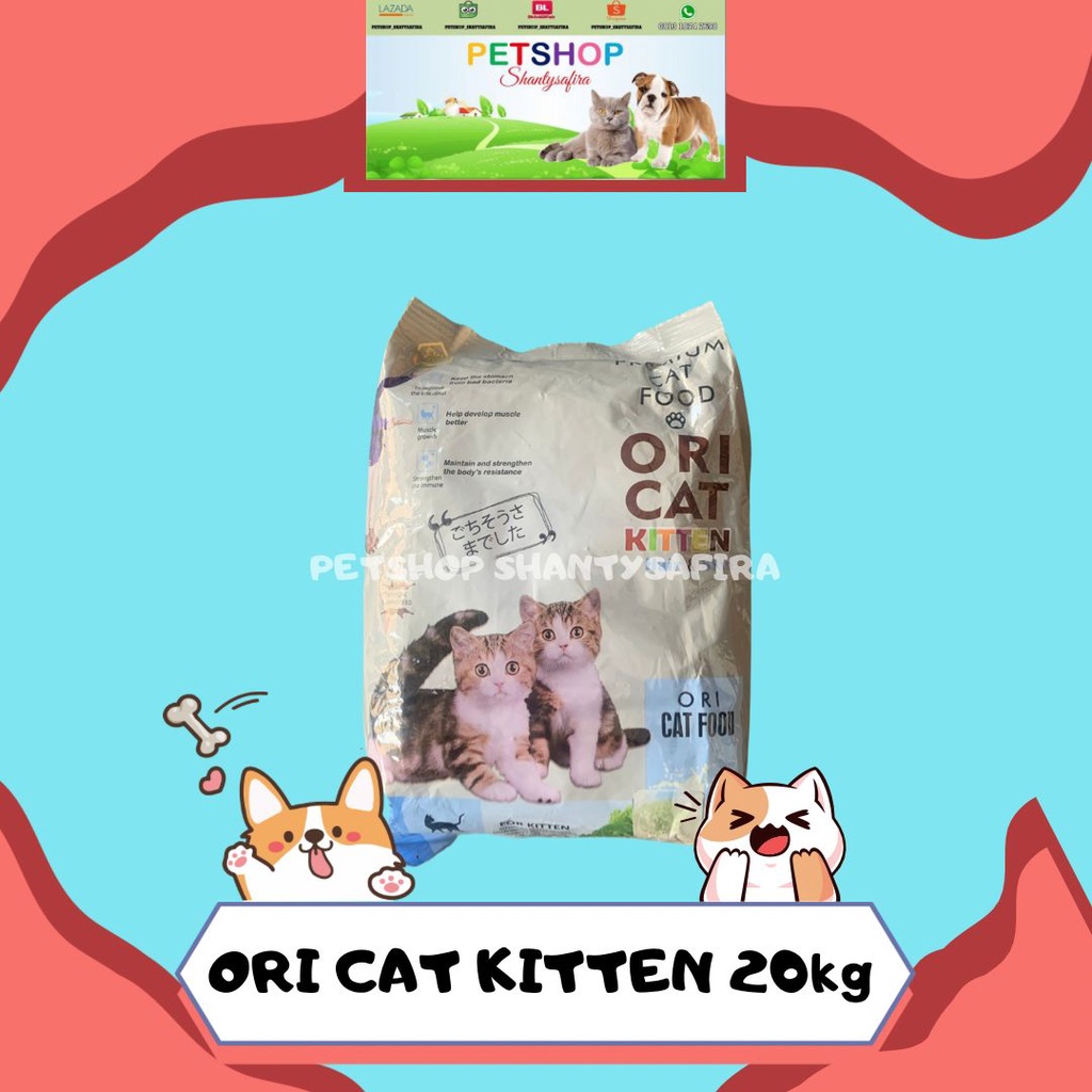 MAKANAN KUCING ORICAT KITTEN HAIR &amp; SKIN 20KG ORI CAT KITTEN HAIR SKIN 20 KG KHUSUS GRAB GOJEK