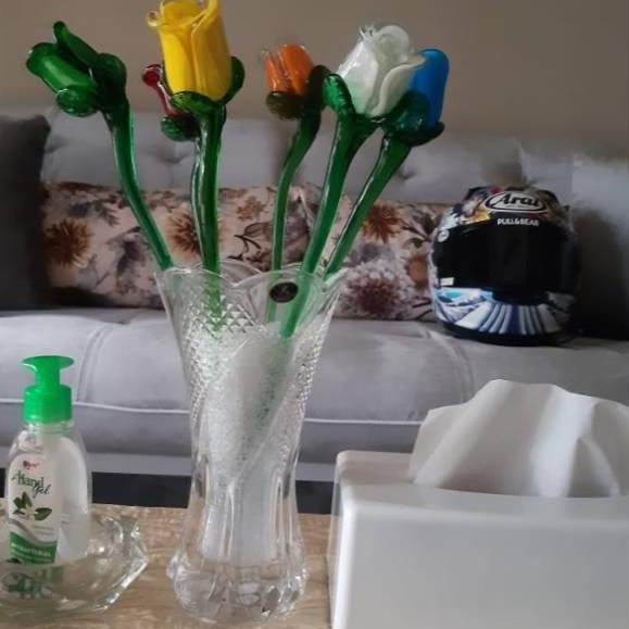 ◊ Bunga mawar kuncup kristal/ lady rose kristal/ Bunga kristal mewah ✱