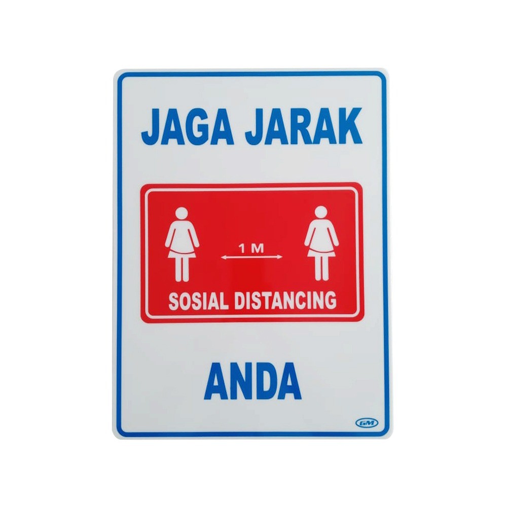 

GM LABEL JAGA JARAK ANDA UK. 30 X 40 CM