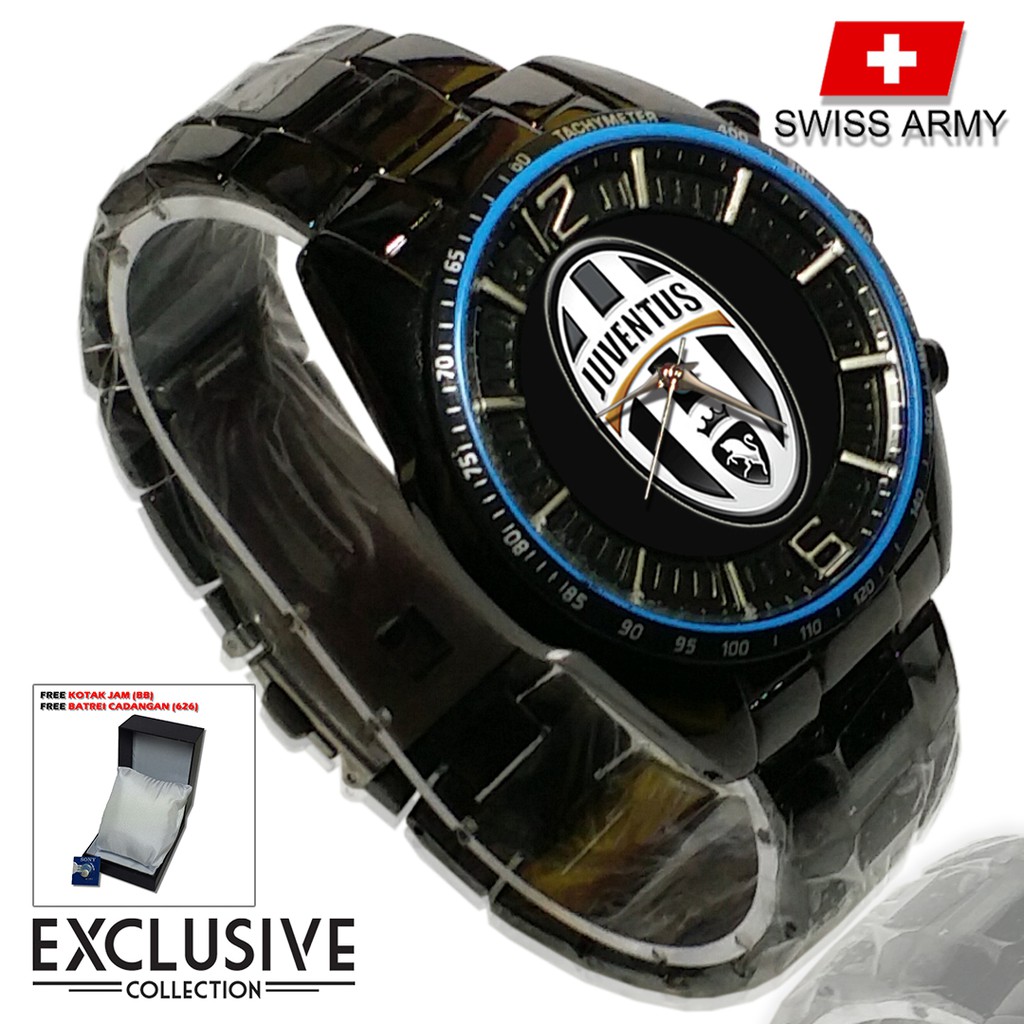 (Istimewa Bossque) Jam JUVENTUS CLASSIC Rantai Sport (Elegan)