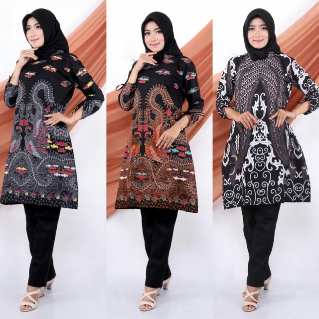 20+ Inspirasi Tunik Batik Wanita Model Baju Batik Terbaru 2020