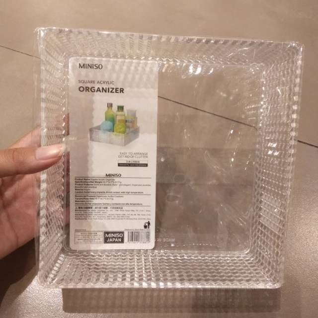 Square acrylic organizer miniso / akrilik kotak