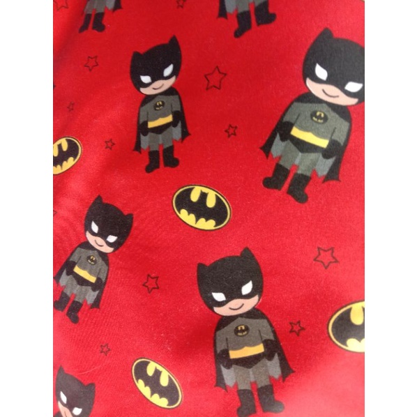 kain sprei meteran BATMAN MERAH / motif karekter / kain meteran / sprei meteran