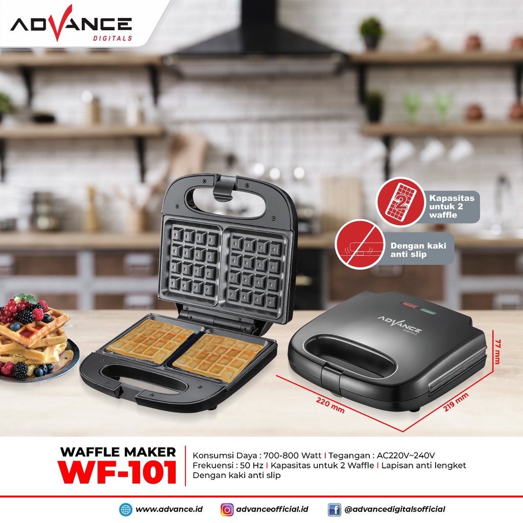 Waffle Maker / Mesin Waffle /  Pembuat Waffle WF206 / WF101 Advance