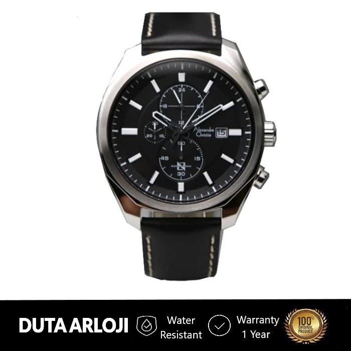 Alexandre Christie AC 6550 MC LSSBA Analog Men Leather