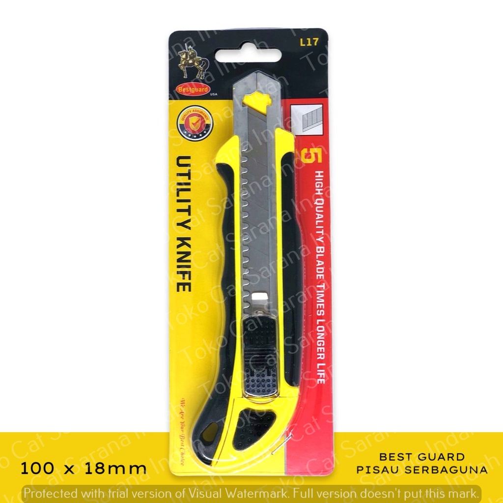

BESTGUARD CUTTER L17 100 X 18MM PISAU SERBAGUNA LONG LIFE CUTTER