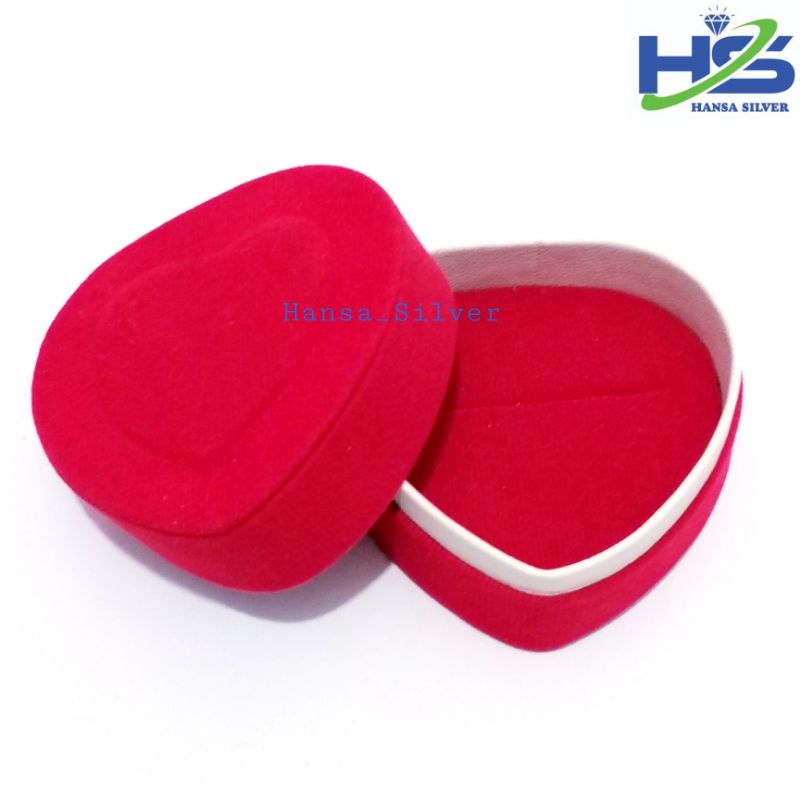 Tempat Box Cincin - Kotak Cincin Bentuk Love Warna Biru Merah Dan Pink